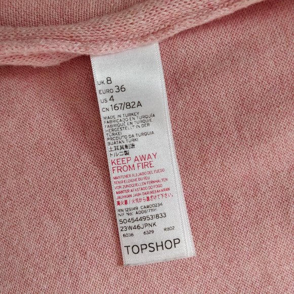 TOPSHOP Layered Knit Top Sz 4 - Picture 5 of 7